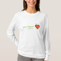 Végétalien cru avec tout mon amour (coeur rouge de