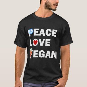 T-SHIRT VÉGÉTALIEN D'AMOUR DE PAIX