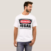 T-shirt VÉGÉTALIEN d'avertissement (Devant entier)