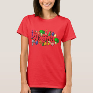 T-shirt Végétalien. fruit. droit des animaux. nourriture