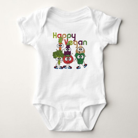 T-shirt Végétalien heureux (Devant)