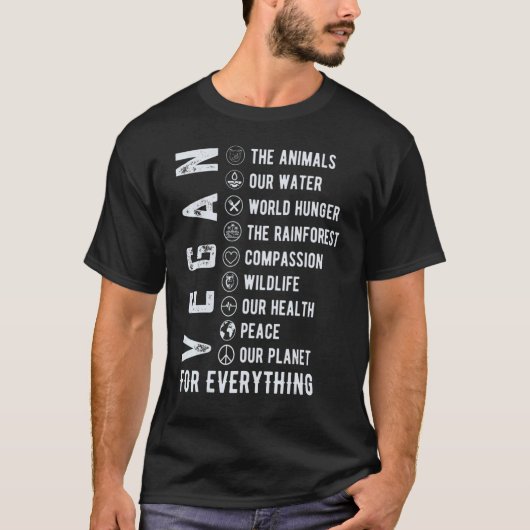 T-shirt Végétalien Pour Tout (Devant)