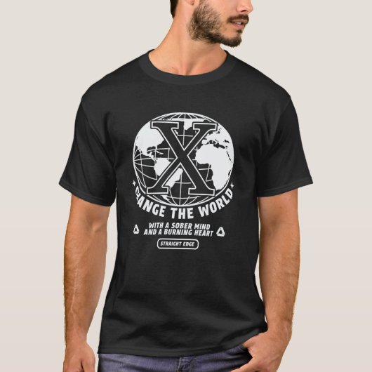 T-shirt Végétalien, Punk, Straight Edge 1 (Devant)