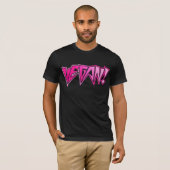 T-shirt Végétalien rose de balancier (Devant entier)