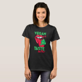 T-shirt Végétan plante Filles Goûter Meilleures Lèvres Rou (Devant entier)