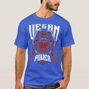 T-shirt Végétan Power Fitness Force Muscle Gorilla Singe