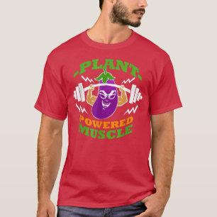 T-shirt Vegetarian Plante végétarien Eggplant Bodybuilding