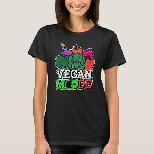 T-shirt Vegetarian Vibes Vegan Mode On World Vegetarian Da (Devant)