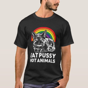 T-shirt Vegetarianisme Animal Rights Rainbow LGBT Vegan