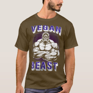 T-shirt Vegetarianisme Beast Gym Vegetarian Gifts Vegetari