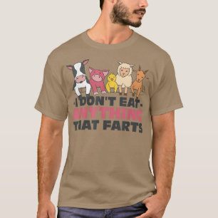 T-shirt Végétarien Aliments Vegas Amis Vache Cochon Chick