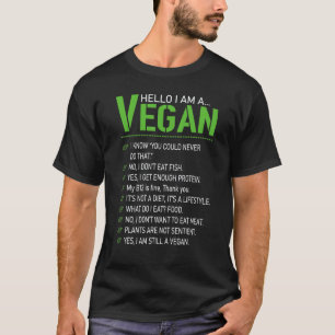 T-shirt Végétarien Bonjour Je Suis Un Végétalien 2