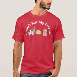 T-shirt Végétarien drôle Je ne mange pas mes amis Vache