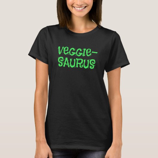 T-shirt végétarien féminin Veggie-Saurus (Devant)