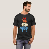 T-shirt Végétarien Je ne mange pas mes Homies Vegan (Devant entier)