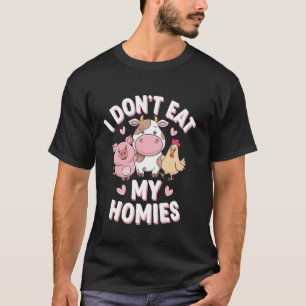 T-shirt Végétarien Je ne mange pas mes potes
