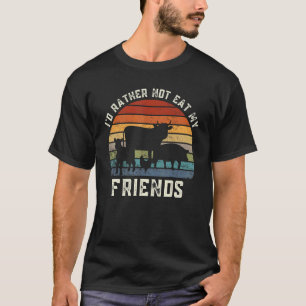 T-shirt Végétarien Je préfère ne pas manger mes amis Vinta
