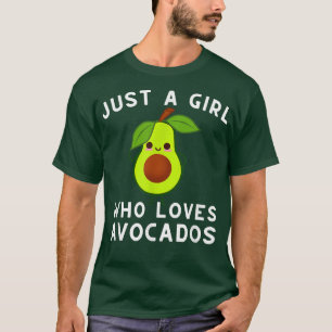 T-shirt Végétarien Vegan Avocado Juste Une Fille Qui Aime 