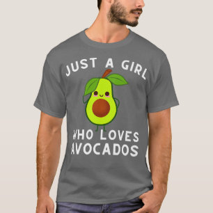 T-shirt Végétarien Vegan Avocado Juste Une Fille Qui Aime