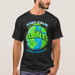 T-shirt Végétarien Végétarien Garder Calme Plantes ont Pr