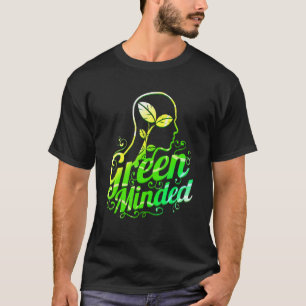 T-shirt végétarien vert esprit Go végétalien