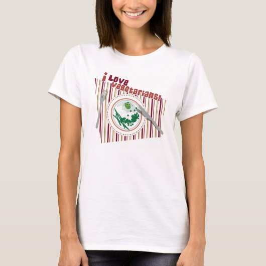 T-shirt Végétariens d'amour (Devant)