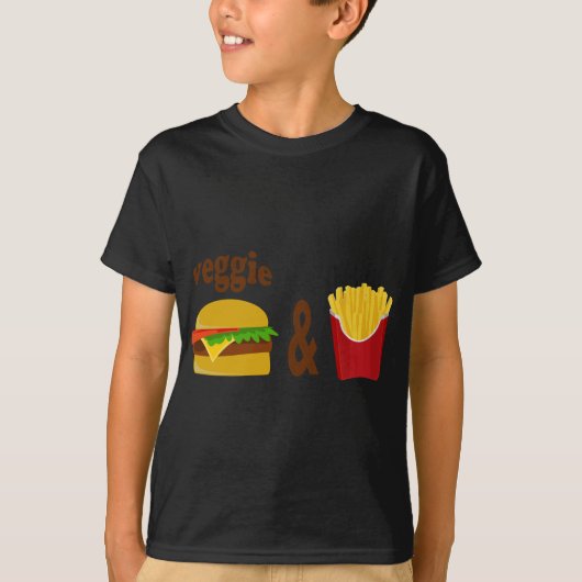 T-shirt Veggie Burger et Fries (Devant)