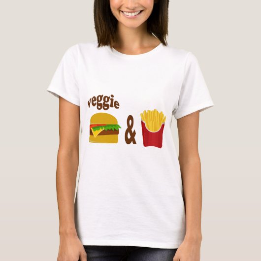 T-shirt Veggie Burger et Fries (Devant)