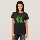T-shirt Veggie Hearts Concombre Cool Lunettes de soleil Pi (Devant entier)