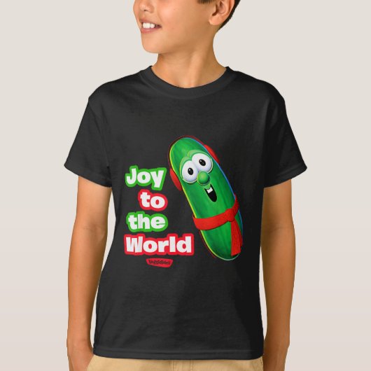 T-shirt Veggietales Joy To The World Larry The Cuber (Devant)