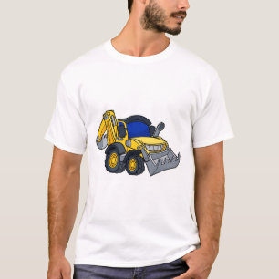 T-shirt Véhicule de bêcheur de bouteur de bande dessiné