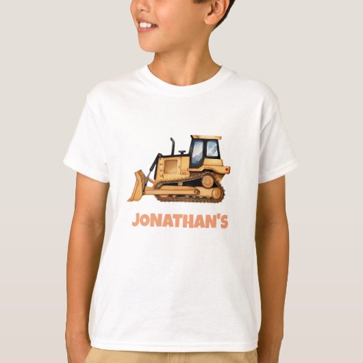 T-shirt Véhicule de construction de nom personnalisé Bulld (Devant)