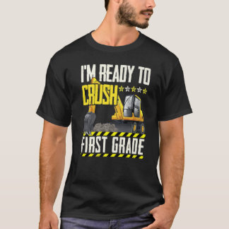 T-shirt Véhicule De Construction De Tracteur Prêt À S'Écra