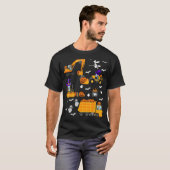 T-shirt Véhicule de construction Halloween (Devant entier)