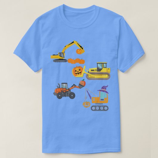 T-shirt Véhicule de construction Halloween (Design devant)