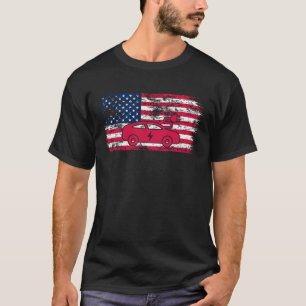 T-shirt Véhicule électrique EV Electric American Flag Patr