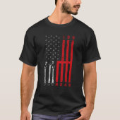 T-shirt Véhicule Mécanique Porte-Déplacement Drapeau Améri (Devant)