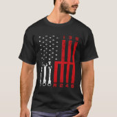 T-shirt Véhicule Mécanique Porte-Déplacement Drapeau Améri (Devant)