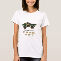 Véhicule militaire symbole de la Révolution du 25