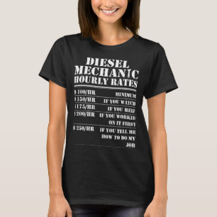 T-shirt Véhicule moteur à moteur diesel à taux horaire amu