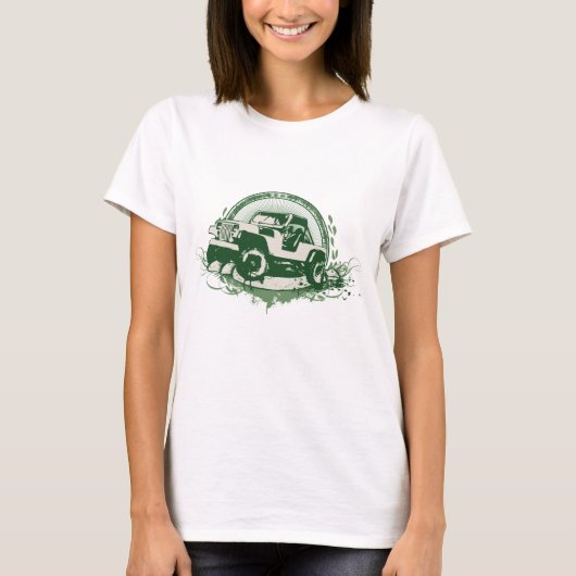 T-shirt Véhicule routier vert (Devant)