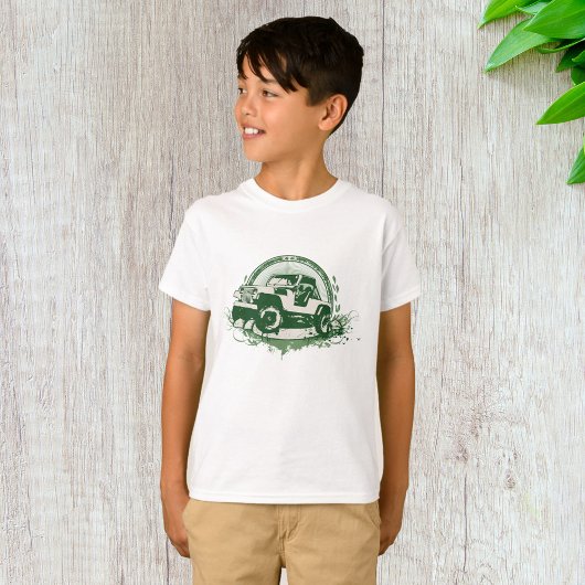 T-shirt Véhicule routier vert