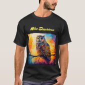 T-shirt Veille forestière, habitants de la forêt, hibou (Devant)