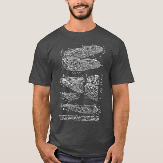 T-shirt Veines de l'aile de libellule (Devant)