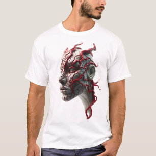T-shirt Veines de sang à visage tribal Art Abstrait