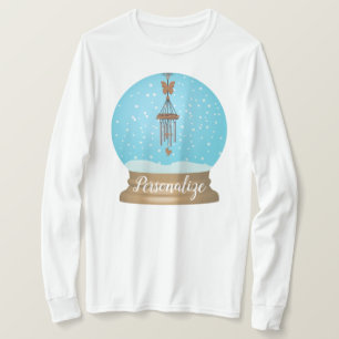 T-shirt Vélichime papillon enneigé globe lunaire unique