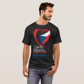 T-shirt Velke Mezirici République Tchèque Coeur Drapeau D' (Devant entier)