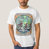 T-shirt Vélo Alien Scifi (Devant)