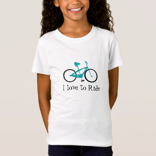 T-Shirt Vélo aqua avec citation (Devant)