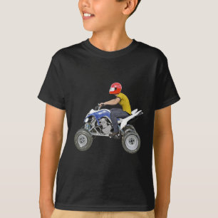 T-shirt Vélo ATV de quadruple dans l'équitation latéral